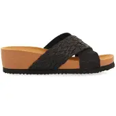 Gioseppo GOULDS - Sandales à enfiler pour femme, noires, été, tous les jours, loisirs (71365-P-Black)