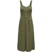 ONLY Jany Sleeveless Long Dress Vert L Femme
