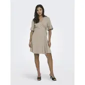 ONLY Addiction-caro Short Sleeve Short Dress Beige M Femme