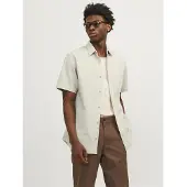 Jack & Jones Creek Wi 075 Short Sleeve Shirt Beige 2XL Homme