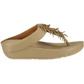 FitFlop pour femme. HQ4-A94 Sandales en cuir beige à perles Rumba (40), Éco-cuir, 3 à 5 cm, Aucun, Casuel