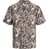 Jack & Jones Summer Leaf Short Sleeve Shirt Marron S Homme