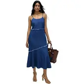 Salsa Jeans 21008699 Sleeveless Dress Bleu L Femme