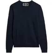 Superdry Merino V Neck Sweater Bleu S Homme