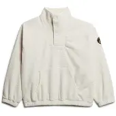 Superdry Sport Tech Sherpa Henley Sweatshirt Blanc XS Femme