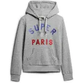 Superdry Glitter Graphic Logo Hoodie Gris XL Femme