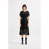 Armani Exchange 6dya08_yn1vz Short Sleeve Midi Dress Noir L Femme