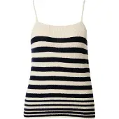 Vero Moda Tops en tricot 'NEWLEXSUN' beige / bleu marine