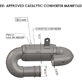 Leovince Triumph Trident 660 21-22 16055 Catalytic Converter Argenté