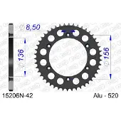 Afam 15206n Rear Sprocket Argenté 51t
