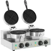 Royal Catering Gaufrier rond - 2 x 1.300 watts