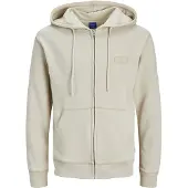 Jack & Jones Faded Plus Size Full Zip Sweatshirt Beige 3XL Homme