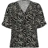 Object Chemisier 'Seline' beige clair / noir
