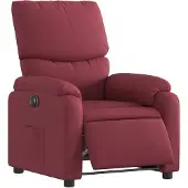 vidaXL Fauteuil relax électrique vin rouge tissu