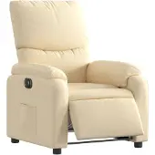 vidaXL Fauteuil relax électrique Crème Tissu