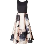Swing Robe de cocktail marine / aubergine / rose pastel / noir