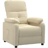 vidaXL Fauteuil relax Tissu Crème