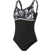 Speedo Contourluxe Printed Swimsuit Noir UK 42 Femme