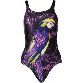 Ypsilanti Pretty Polly Vault Back Swimsuit Noir UK 34 Femme