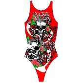 Turbo Dark Seas Swimsuit Rouge 9-10 Years Fille
