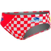 Turbo Croatia Swimming Brief Rouge,Blanc 4XL Homme
