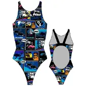Turbo New Comic Pro Resist Swimsuit Multicolore S Femme
