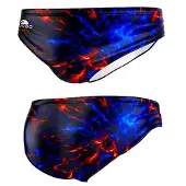 Turbo Red Blue Fire Swimming Brief Multicolore 5XL Homme