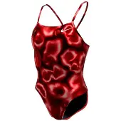 Nike Cutout Hydrastrong Digi Haze Swimsuit Rouge US 30 Femme