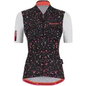 Santini Delta Pietra Short Sleeve Jersey Noir 2XL Femme