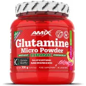 Amix Glutamine Micro Powder Amino-acids Melon&kiwi 360g Rouge