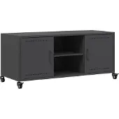 vidaXL Armoire TV noire 100,5x39x43,5 cm Acier
