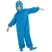 MOM Basic Cookie Monster Junior Costume Bleu 7-9 Years Enfants