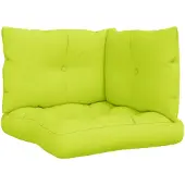 vidaXL Coussins de palette lot de 3 vert vif tissu