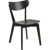 Ebuy24 Roxby chaise de salle à manger noir.