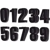 Holeshot 7900w 11 Cm Panel Number Holder 100 Pieces Graphics Kit Noir
