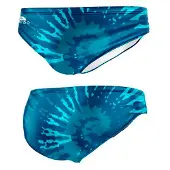 Turbo Khaki Tie Dye Swimming Brief Bleu L Homme