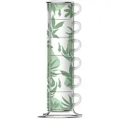 Bialetti Primavera Set de 6 tasses à espresso sur pied - Vert