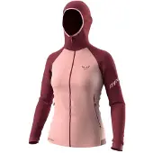 Dynafit - Veste de ski de randonnée en Polartec - Speed Polartec Hooded Jkt W Burgundy pour Femme - Taille XS - Rouge