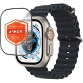 FIXED Film de protection d'écran Armor, Apple Watch Ultra 49mm, transparent, Film de protection pour smartwatch, Transparent, Noir