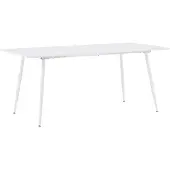 Ebuy24 Silar table de salle à manger 90x180 cm blanc.