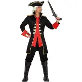 Atosa Pirate Captain Costume Noir M-L Enfants