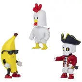 Stumble Guys Figurine 7.5 cm 3 unités Jaune Jaune One Size