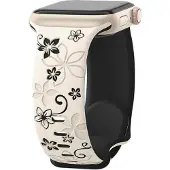 Cover-Discount Apple Watch 42/41/40mm - Bracelet de remplacement en silicone Floral (Silicone), Sangles de montre, Multicolore