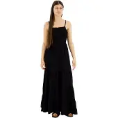 Superdry Smocked Sleeveless Long Dress Vert XL Femme