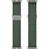 DUX Apple Watch 42/41/40mm - Bracelet de remplacement en tissu nylon (38 mm, 40 mm, 41 mm, 42 mm, Nylon), Sangles de montre, Vert