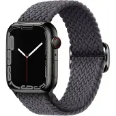 Cover-Discount Apple Watch 42/41/40mm - Bracelet de remplacement en tissu nylon tressé (Nylon), Sangles de montre, Gris