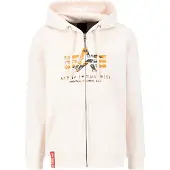 Alpha industries Veste de survêtement bleu clair / orange / noir / blanc cassé