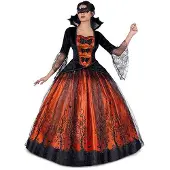 MOM Halloween Queen Costume Orange 2XL Enfants