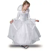 MOM Snow Queen Girl Costume Blanc 10-12 Years Enfants