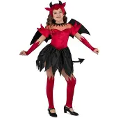 MOM Devil Girl Costume Rouge 10-12 Years Enfants